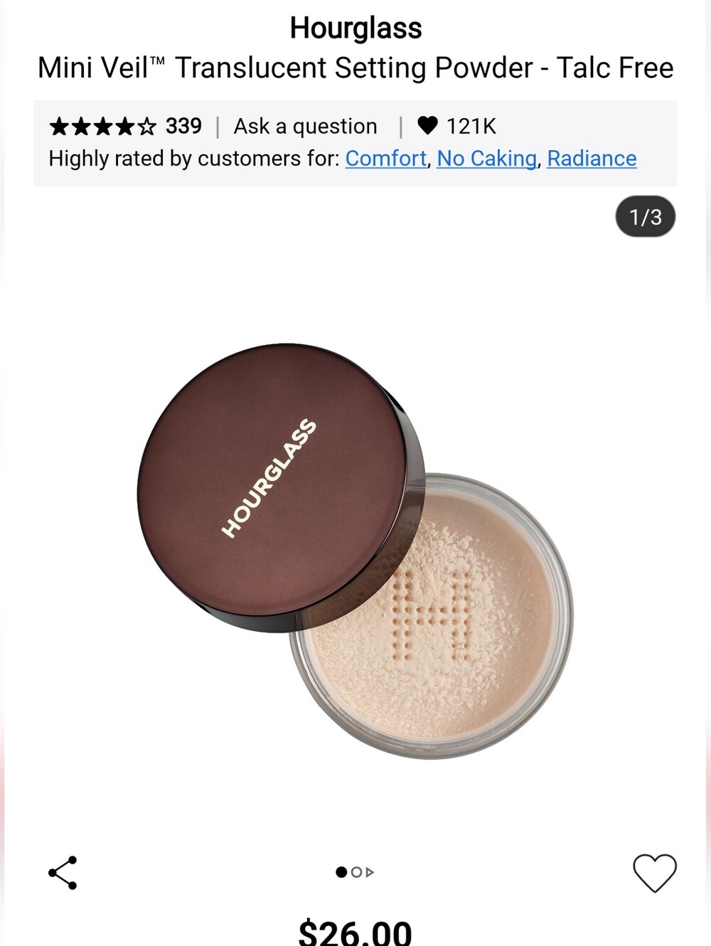 Hourglass Translucent Setting Powder - Ivory/Nude